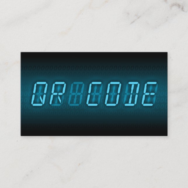 QR CODE : digital readout Business Card (Front)