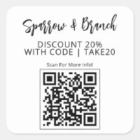 QR Code Discount Coupon Scannable