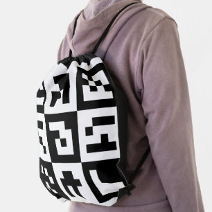 qr code drawstring bag