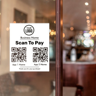 QR Code E-Wallet Payment By Mobile Digital Wallets Sticker