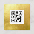 QR Code Elegant and Modern Gold Square Business Card | Zazzle