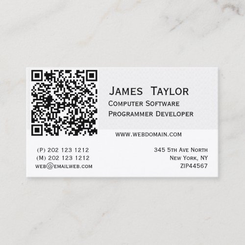 Formal Elegant Computer Programmer  Designer Business Card