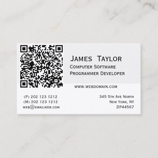 Customizable Formal Elegant Computer Programmer  Designer Business Card