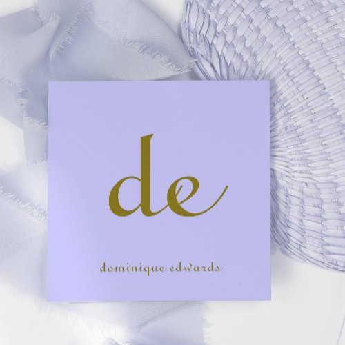 QR Code Elegant Modern Unique Purple Cosmetics   Square Business Card
