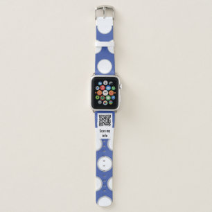 QR Code Emergency Alert Polka Dots Apple Watch Band