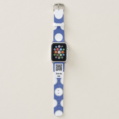 QR Code Emergency Alert Polka Dots  Apple Watch Band
