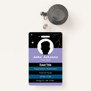 QR code event badge • Colored digital employee ID 