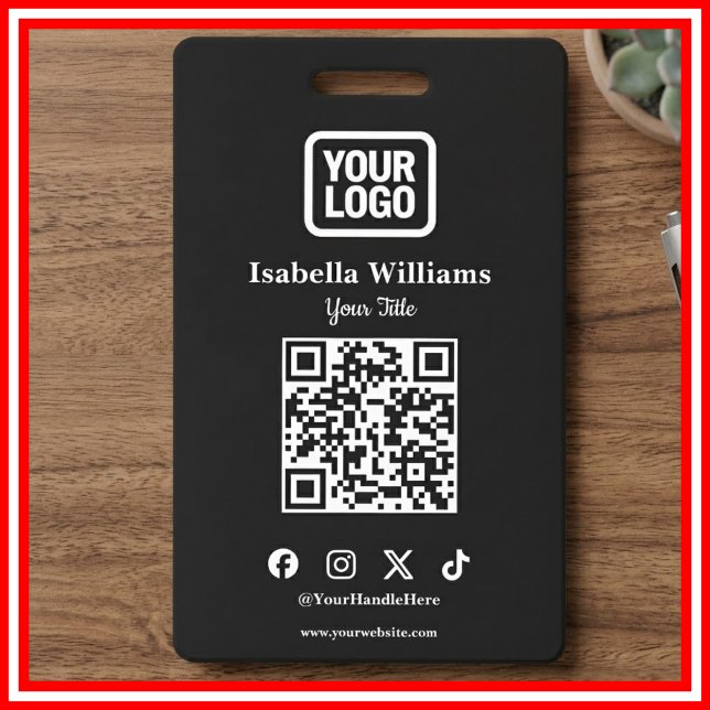 QR Code Event Badge | Digital Black Budget ID Card (Creator Uploaded)