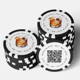 QR Code Event Cocktail Drink Voucher Poker Chips