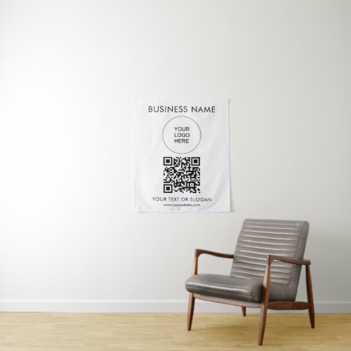 QR Code Event Seminar Party Logo Text Template Tapestry