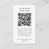 QR Code Event Website | Photo RSVP Online Enclosure Card (Front)