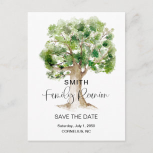 QR Code Family Tree Reunion Save the Date Invitation Postcard