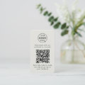 QR Code Feedback Professional Customer Rating Gray Business Card | Zazzle
