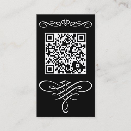 QR code flourish Business Card