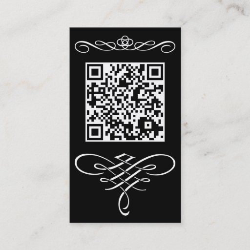 Customizable QR code flourish Business Card