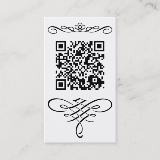 Customizable QR code flourish Business Cards