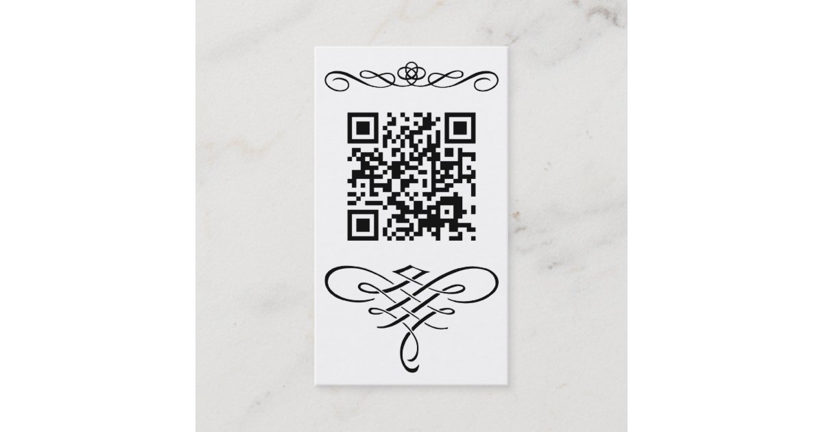 QR code flourish Business Card | Zazzle