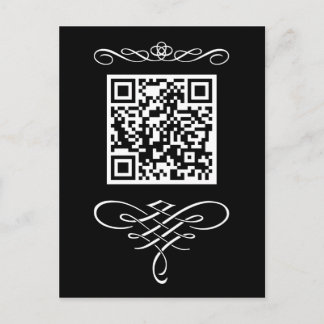 QR code flourish Postcard