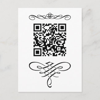 QR code flourish Postcard