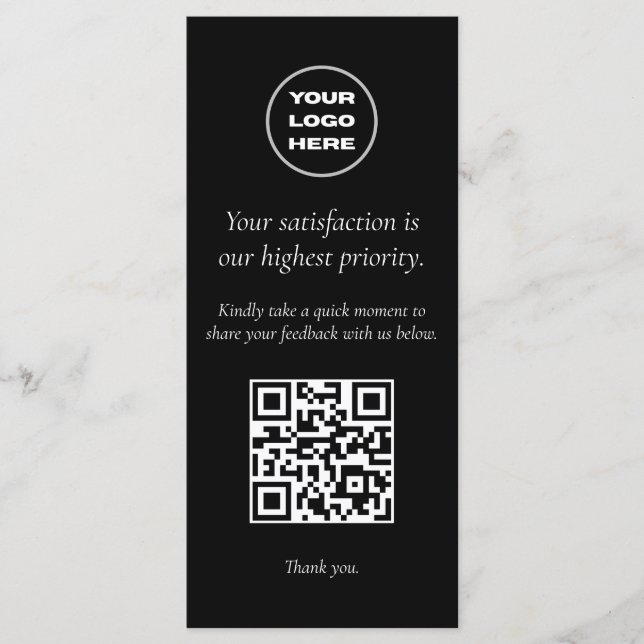 QR Code Flyer for Server Books with Checks or Menu (Front)