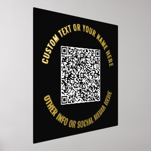 QR Code Foil Prints Example Custom Text and Color