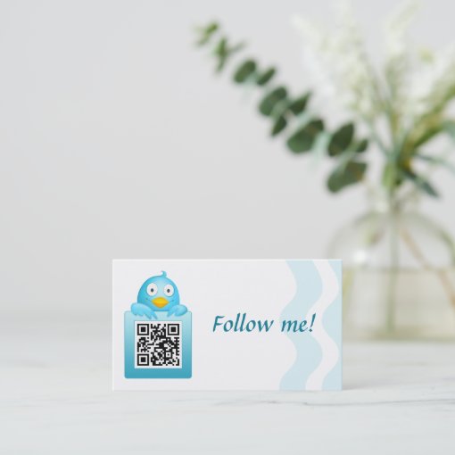 QR Code Follow Me Business Card Template | Zazzle