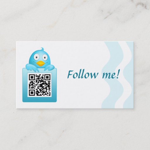 Customizable QR Code Follow Me Business Card Template