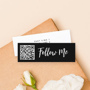 QR code Follow Me Professional Business Instagram Mini Business Card