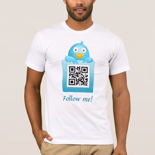 QR Code Follow Me T_Shirt Template