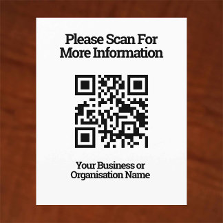 QR Code for Customer Information on a Flyer