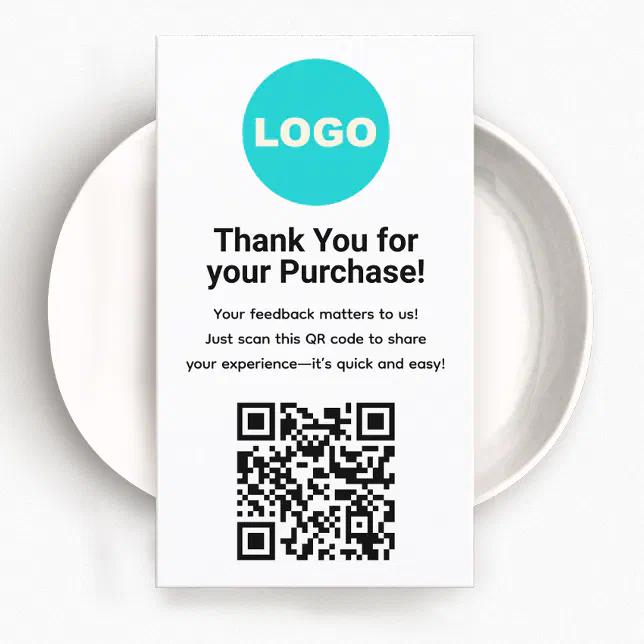 QR Code for Customer Review, Logo Business Card | Zazzle