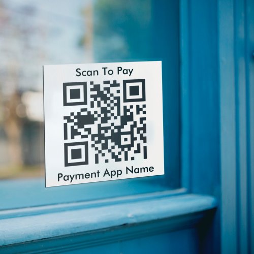 QR Code For Payment Sticker