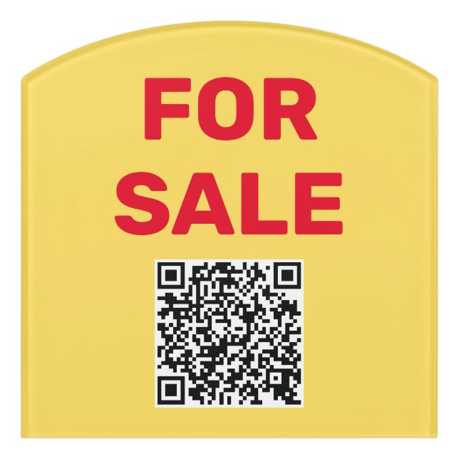 Qr Code For Sale Sign  (Contour Front)