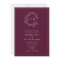 QR Code Formal Burgundy Leafy Crest Monogram