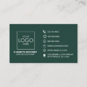 QR Code Front and Back Business Logo Professional Business Card | Zazzle
