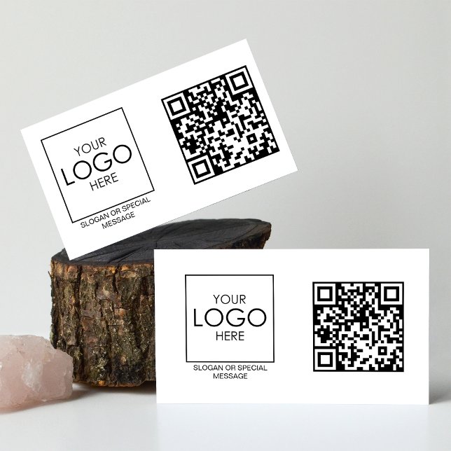QR Code Front and Back Business Logo Professional Business Card (Creator Uploaded)