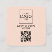 QR Code Front and Back Business Logo Professional Square Business Card ...