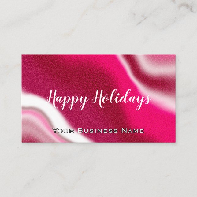 QR Code Fun Happy Holidays Business Promotion Gift Card (Front)