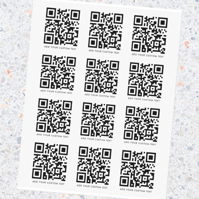 QR Code | Fun Promotional Custom Text Temporary Tattoos (Creator Uploaded)