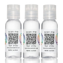QR Code Generator & Business Logo Mini Travel Size Hand Sanitizer