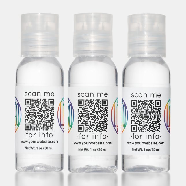 QR Code Generator & Business Logo Mini Travel Size Hand Sanitizer (Set)