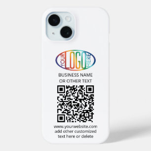 QR Code Generator & Business Logo Minimalist Tough iPhone 15 Case