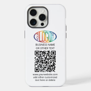 QR Code Generator & Business Logo Modern Minimal iPhone 15 Pro Max Case