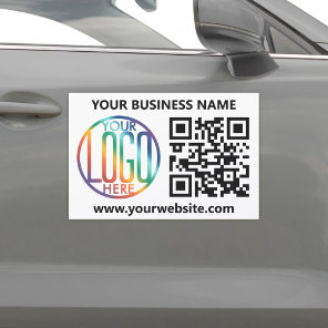 QR Code Generator & Business Logo Promotional Car Magnet