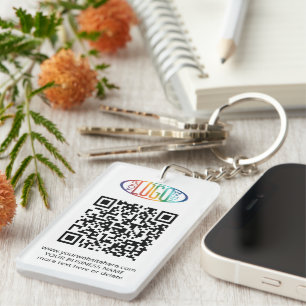 QR Code Generator & Business Logo Promotional Swag Keychain