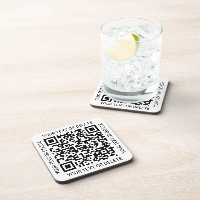 QR Code Generator Modern Business Promotional Beverage Coaster (Right Side)