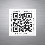 QR Code Generator Modern Business Promotional Swag Magnet<br><div class="desc">Share any website with a custom scannable QR code square magnet. To create your own QR code using the generator, simply type the website URL into the template. All wording is simple to personalize or delete, and the colors and font style also are easy to change using the Zazzle design...</div>