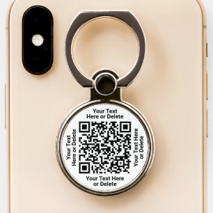 QR Code Generator Modern Business Website White Phone Ring Stand