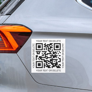 QR Code Generator Promotional Business Website Car Magnet