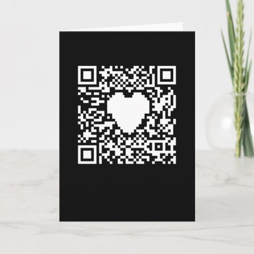 QR code generator with a heart Card